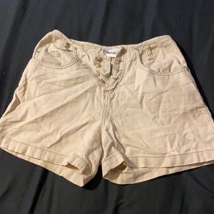 Size 4, high waist khaki shorts.